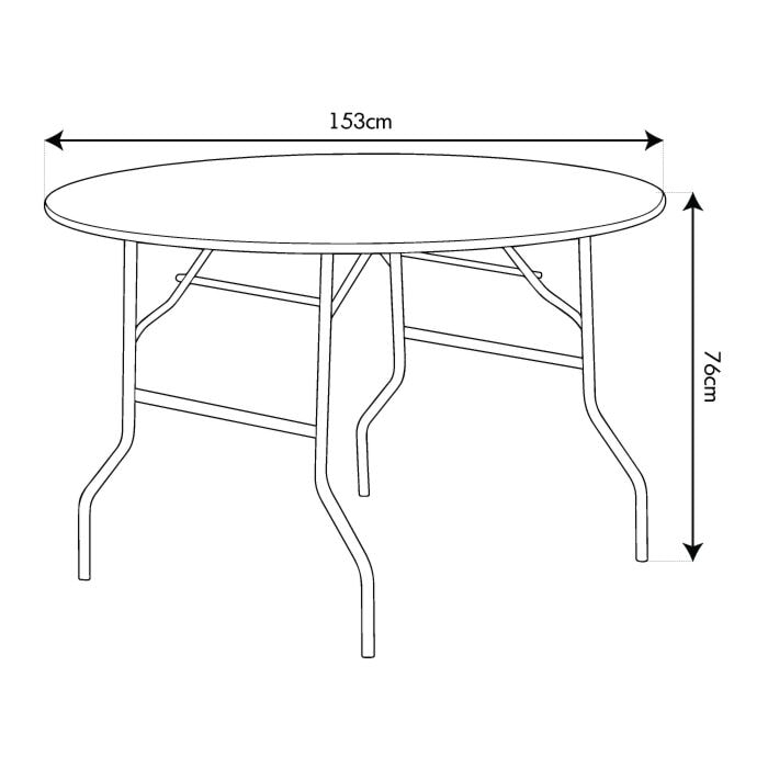 5ft Round Wooden Tables — view 2