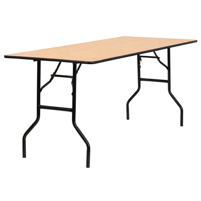 Wooden Folding Trestle Tables — view 1