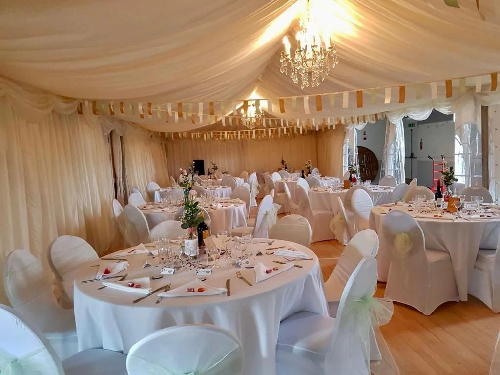Marquee interior with elegant lighting